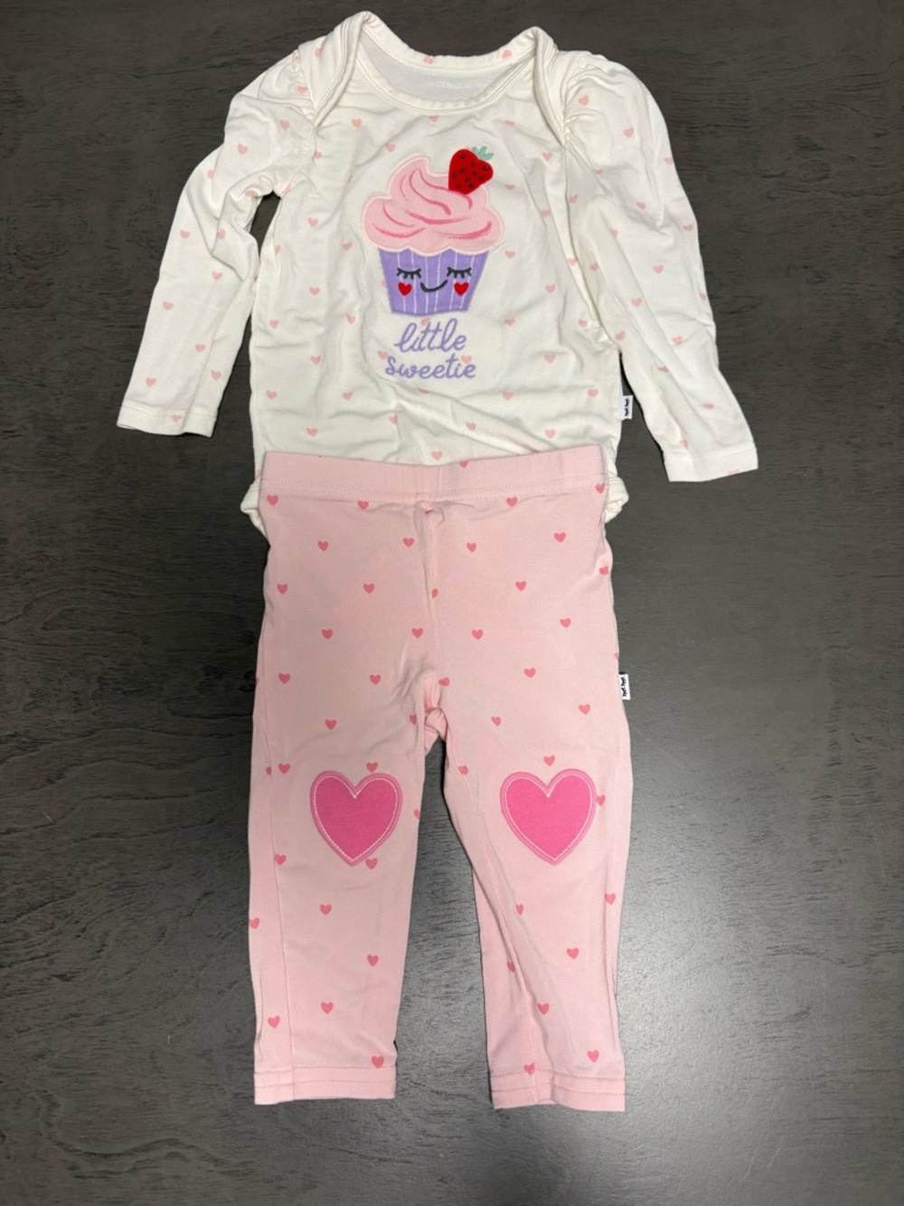 Little Sleepies Cupcake Cutie Set Bodysuit Leggings 3-6M EUC